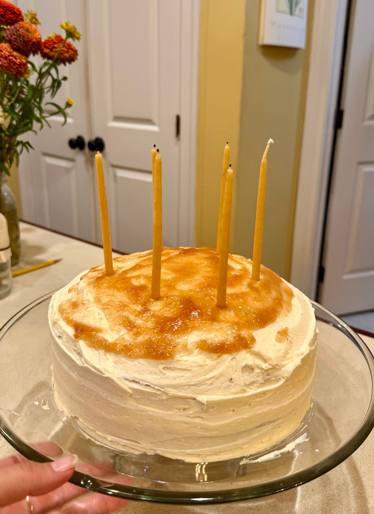 Apple Butter Vanilla Cake GF | with Maple Buttercream Frosting